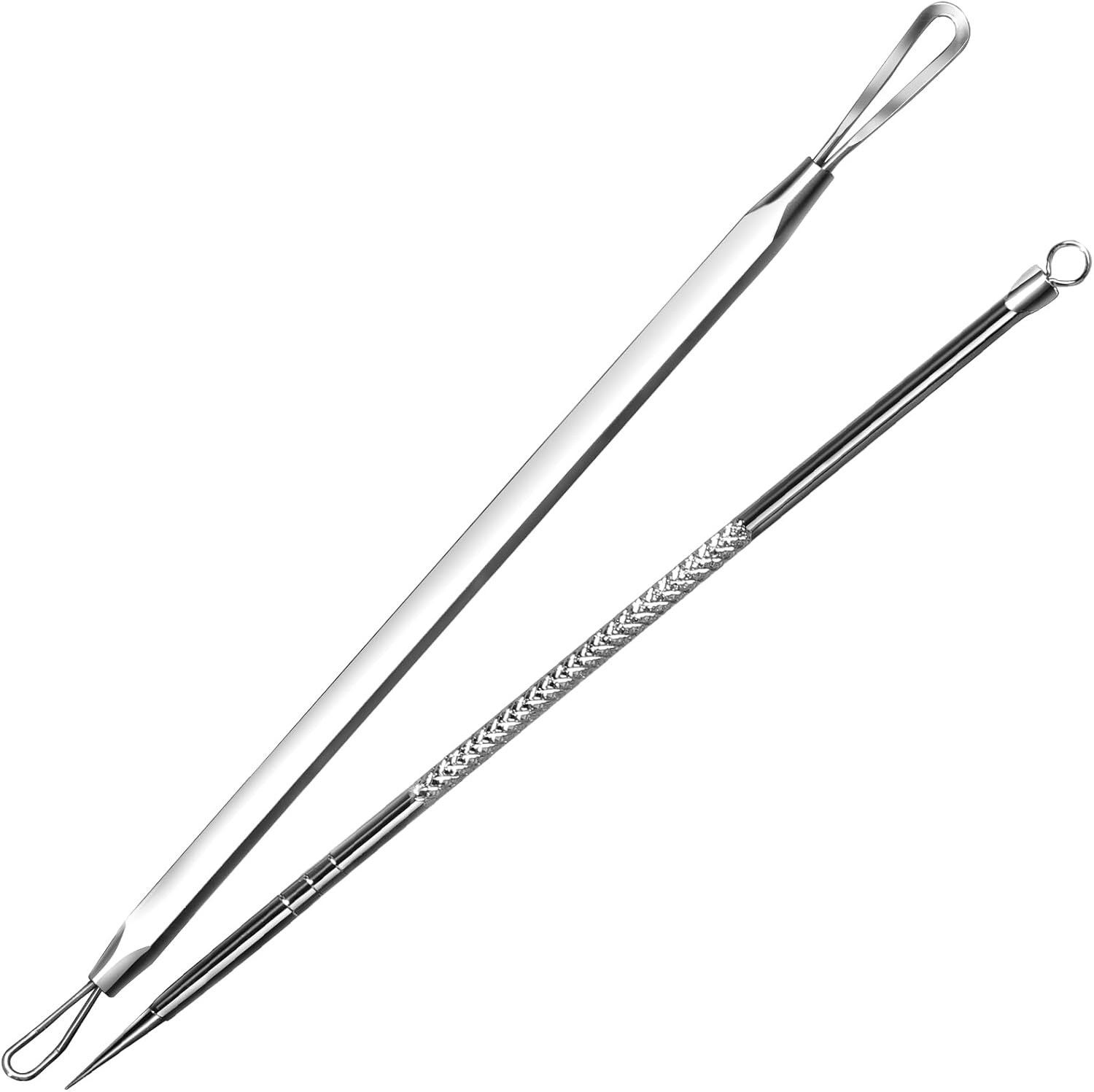 Teenitor Pimple Extractor Acne Treatment Surgical Grade Blackhead Comedone Removal 2-in-1 Popper Tool for Face Nose (Green)
