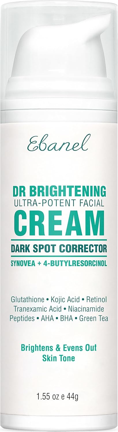 Ebanel Dark Spot Remover for Face & Body. Brightening Serum with Synovea HR. Alpha Arbutin. Niacinamide. Kojic Acid. Dark Spot Corrector for Hyperpigmentation. Discoloration. Melasma and Age Spots