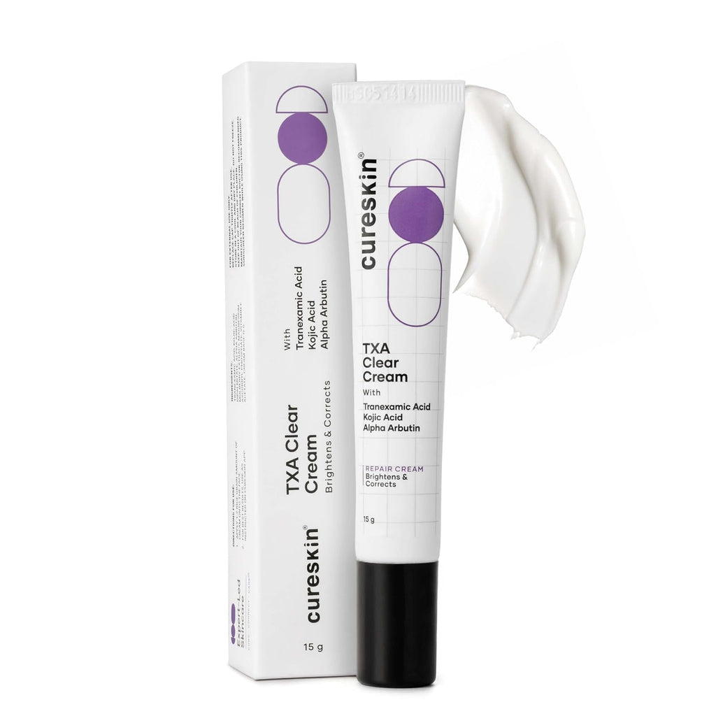 Cureskin Tranexamic Acid 10% Cream | 20.000 PPM Kojic Acid Dipalmitate. 15.000 PPM Alpha Arbutin. 100.000 PPM Tranexamic Acid | Dark spots. Freckle. Blemishes. Pigmentation (15g/0.5 Oz) : Beauty & Personal Care