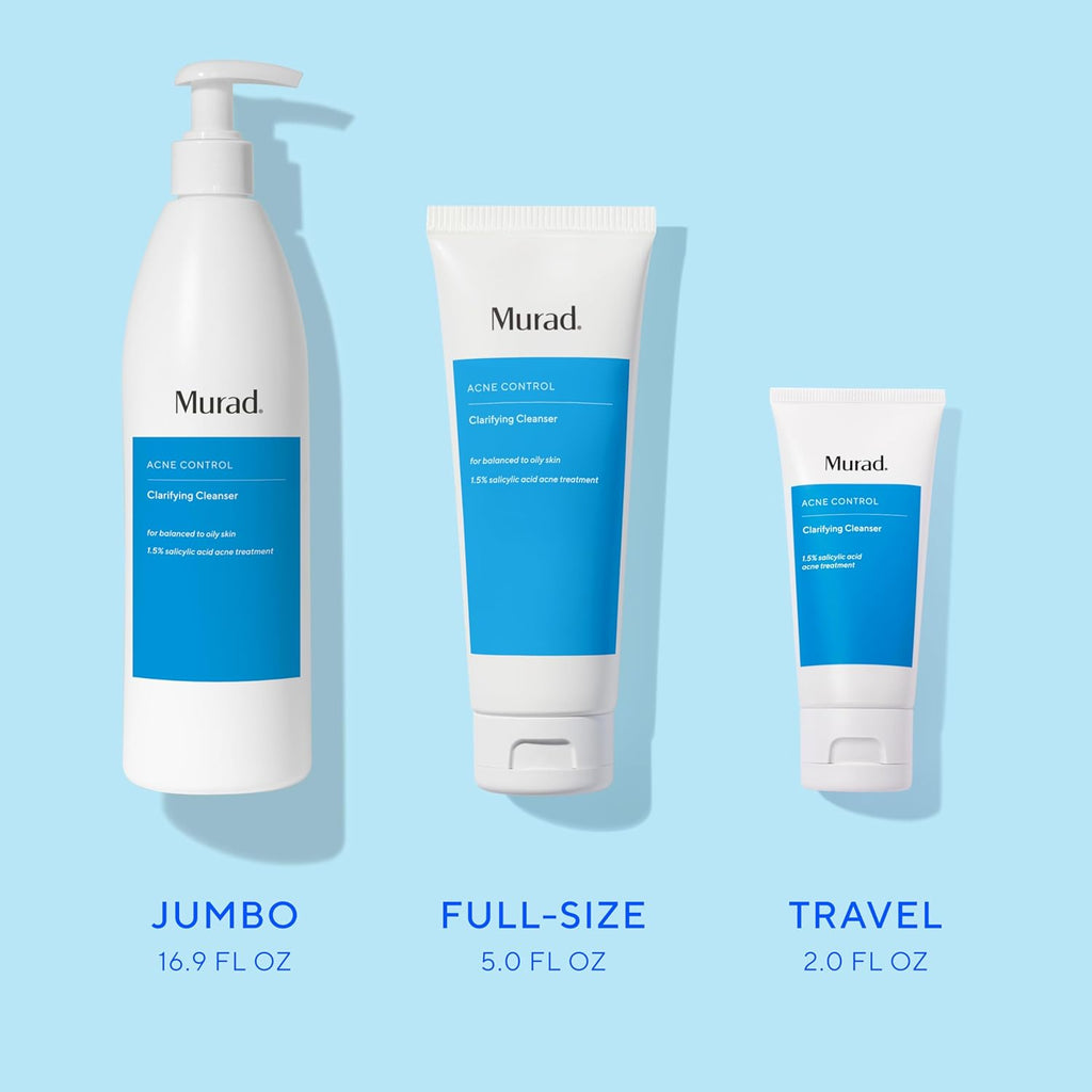 Murad Acne Control Clarifying Cleanser – Salicylic Acid & Green Tea Formula for Acne. Deep Pore Cleansing. Oil Control & Breakout Prevention for Clear. Balanced. Healthy-Looking Skin
