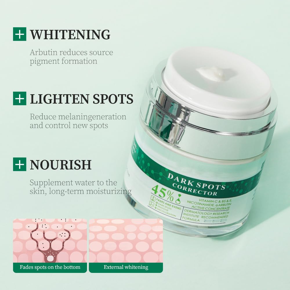 Dark Spot Remover for Face and Body.Dark Spot Corrector with Vitamin C.Nicotinamide.Sun Spot Remover Cream for All Skin Types.Fade Age Spots.Melasma. Freckle. Blemish Reducer.1.7 Oz : Beauty & Personal Care