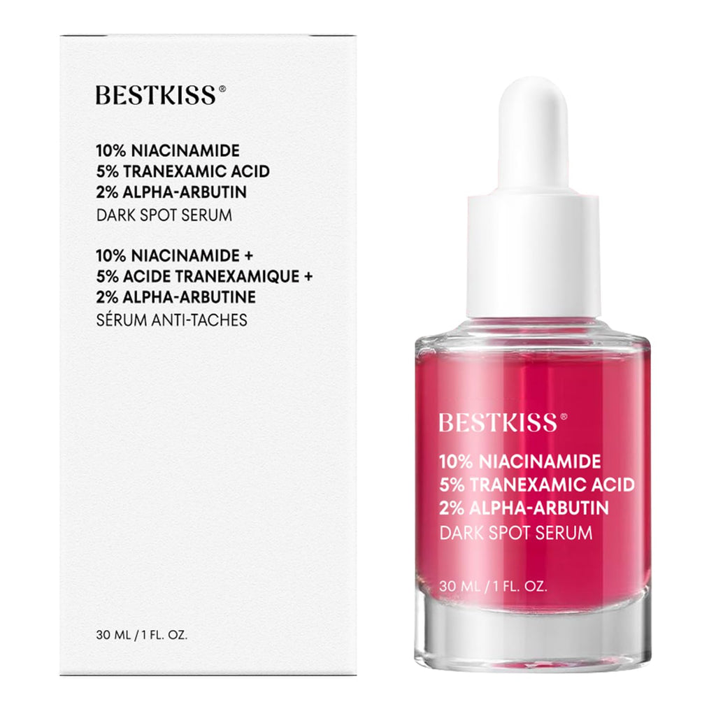 Bestkiss 10% Niacinamide 5% Tranexamic Acid 2% Alpha-Arbutin Dark Spot Serum with Ceramides. Hyaluronic Acid Centella & Asiatica - Vegan Paraben Fragrance Cruelty Free 1 FL OZ : Beauty & Personal Care