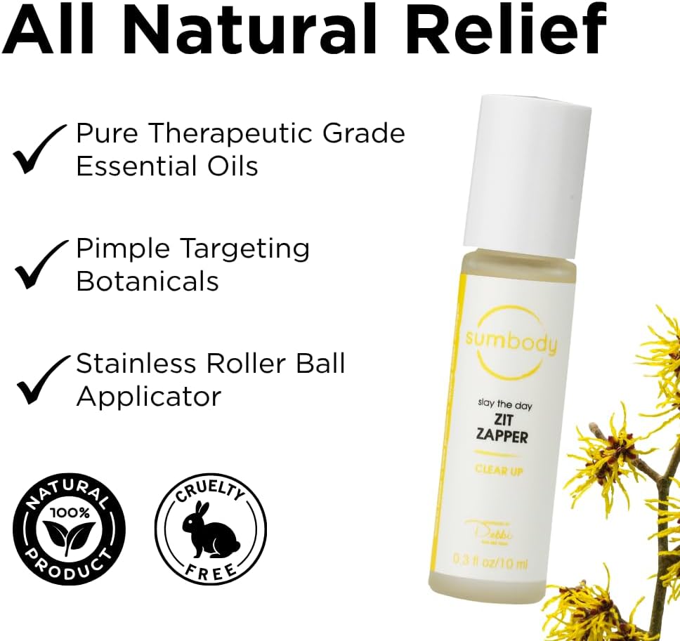 Sumbody Acne Serum for Face Zit Zapper - Blemish Pimple Reducer Women Men Teens. Facial Serum Acne Scars. Red Spot Remover & Pore Reducer Roll-On. Skin Care Formula Clear Skin. Made in USA : Beauty & Personal Care