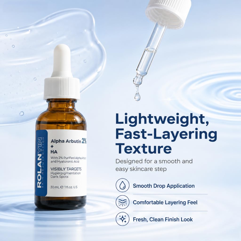 Alpha Arbutin 2% + HA Facial Serum Reduces Dark Spots Uneven Tone Deep Hydration Anti Aging Skin Repair and Texture Refinement Skin Care