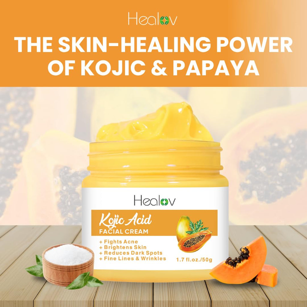 Kojic Acid Cream – Skin Brightening Cream for Age Spots. Hyperpigmentation. Intimate Areas – Dark Spot Remover. Reduces Acne. Scars. and Evens Tone – Kojic Acid Lotion for Brighter. Glowing Look : Beauty & Personal Care