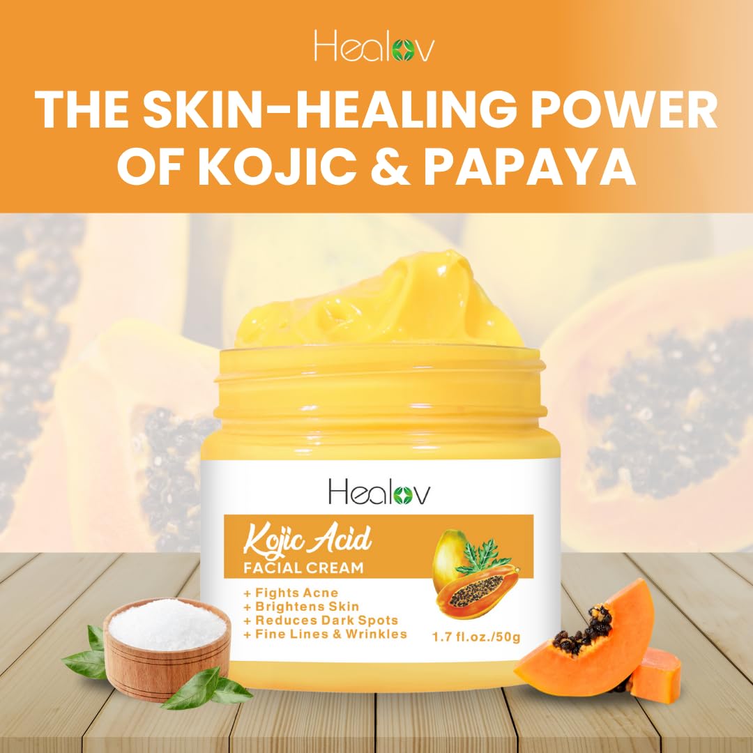 Kojic Acid Cream – Skin Brightening Cream for Age Spots. Hyperpigmentation. Intimate Areas – Dark Spot Remover. Reduces Acne. Scars. and Evens Tone – Kojic Acid Lotion for Brighter. Glowing Look : Beauty & Personal Care