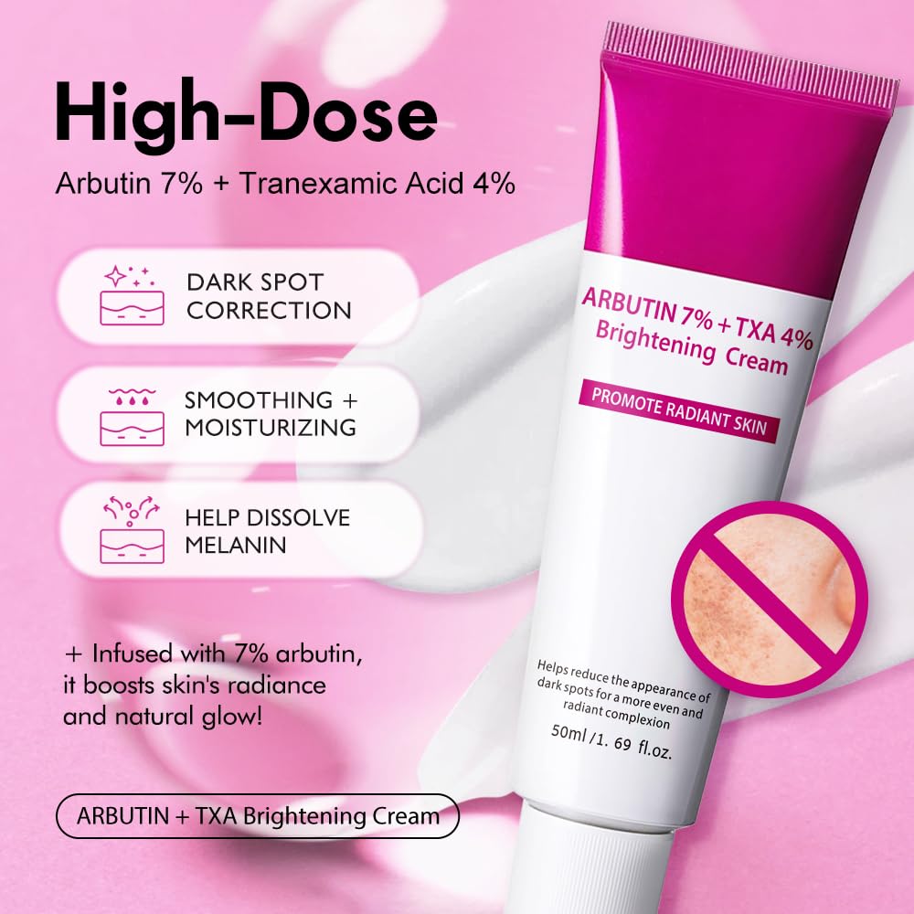 Dark Spot Correcting Face Cream with 7% Arbutin & 4% Tranexamic Acid. Hydrating Formula with Niacinamide & Hyaluronic Acid. Helps Improve Uneven Skin Tone. 1.69 Oz : Beauty & Personal Care
