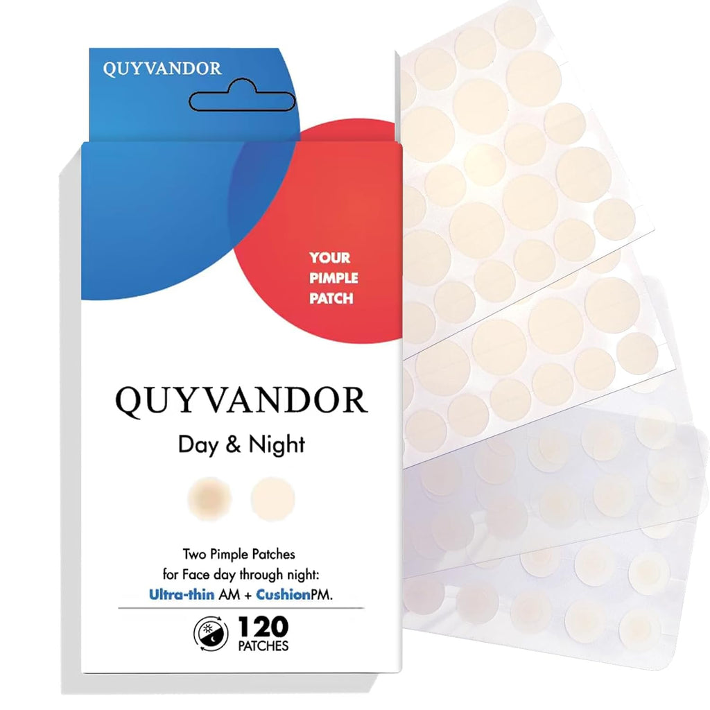 Pimple Patches for Face Day and Night 120 Count. Ultra-Thin & Thick Hydrocolloid Acne Patches with Salicylic Acid. Tea Tree Oil. Centella Asiatica. Invisible Zit Patch for Blemishes