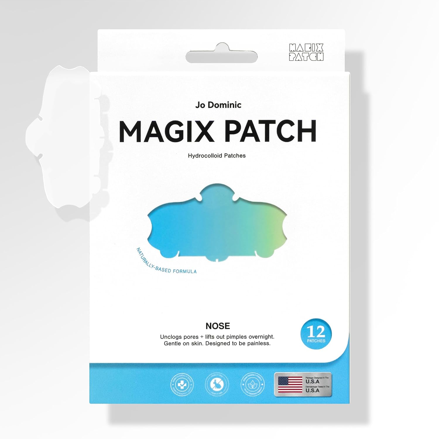 Jo Dominic MAGIX PATCH T-Zone Acne Patches Large Hydrocolloid Pimple Patches for Forehead. Nose & Chin – Absorbs Oil & Blemishes Fast – Vegan & Cruelty-Free (12 Count) : Beauty & Personal Care