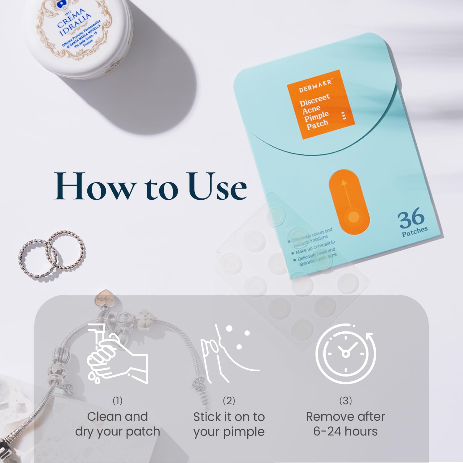 Discreet Acne Pimple Patch | Spot Cover Treatment Solution Cystic Acne Pimple Scars | Hydrocolloid Facial Stickers | Waterproof Patches Quick Healing Pimples