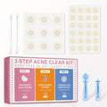 Pimple Patches Set with Microdart Style & Hydrocolloid Patches – 3-Step Blemish Care Kit for Clearer-Looking Skin. Zit Patches for Face. Includes Hygiene Tools