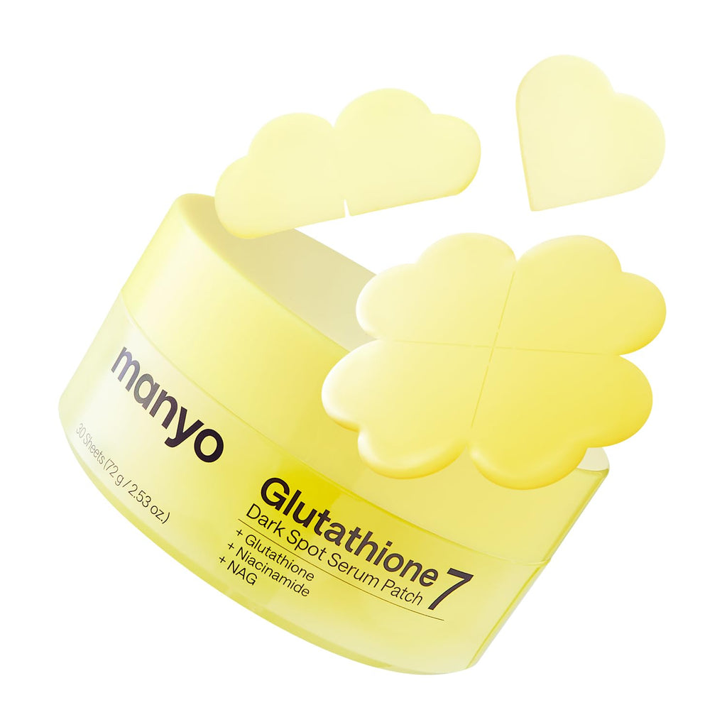 MANYO Glutathione 7 Dark Spot Serum Patch. Gel Dark Spot Patches for Face. Uneven Skin Tone & Radiance Booster. Korean Skincare. 30 Count