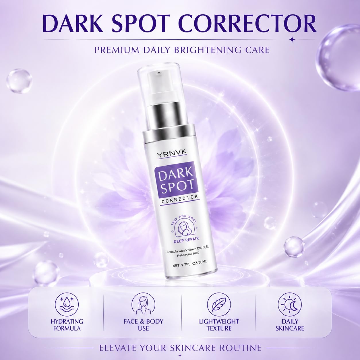 Dark Spot Remover for Face & Body. Brightening Serum with Vitamin C & Hyaluronic Acid. Corrector for Age Spots. Melasma & Freckles. Hyperpigmentation Treatment for Women & Men 1.70 FL OZ : Beauty & Personal Care