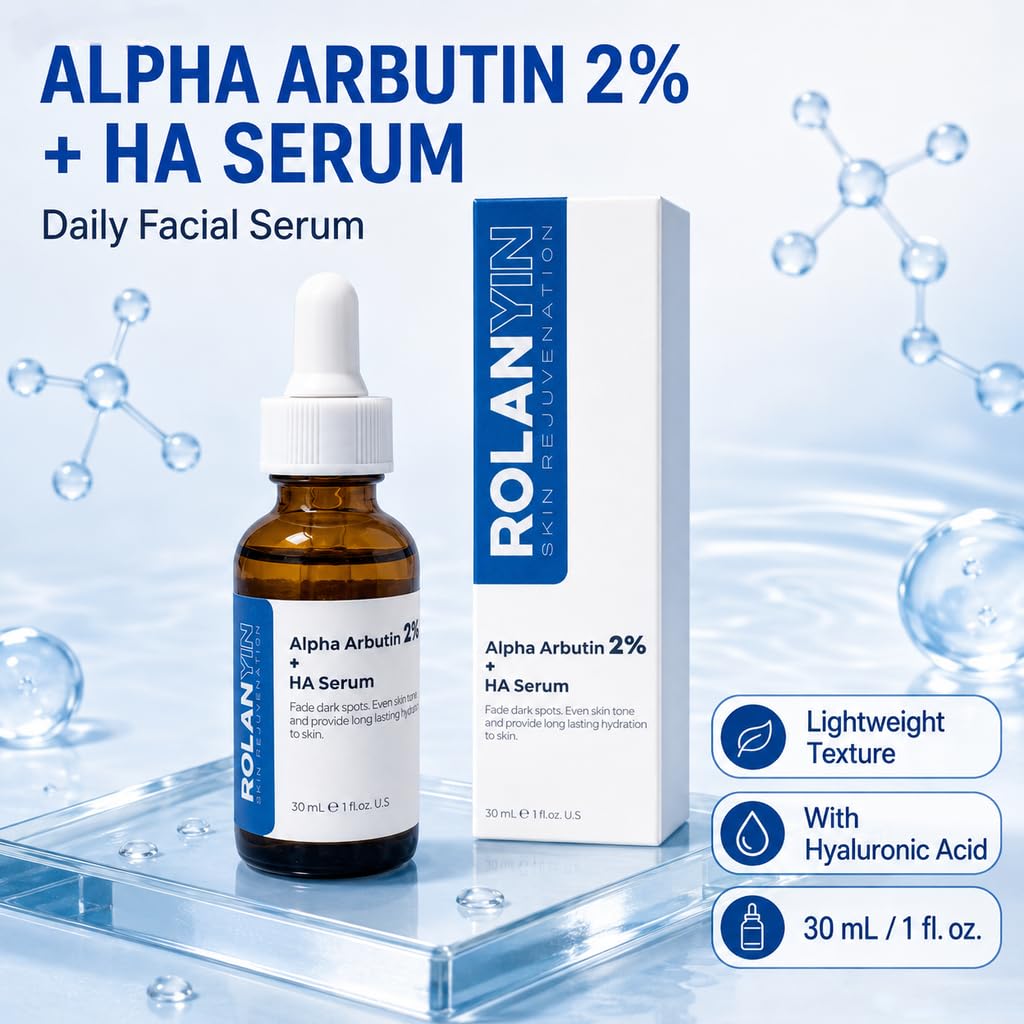 Alpha Arbutin 2% + HA Facial Serum Reduces Dark Spots Uneven Tone Deep Hydration Anti Aging Skin Repair and Texture Refinement Skin Care