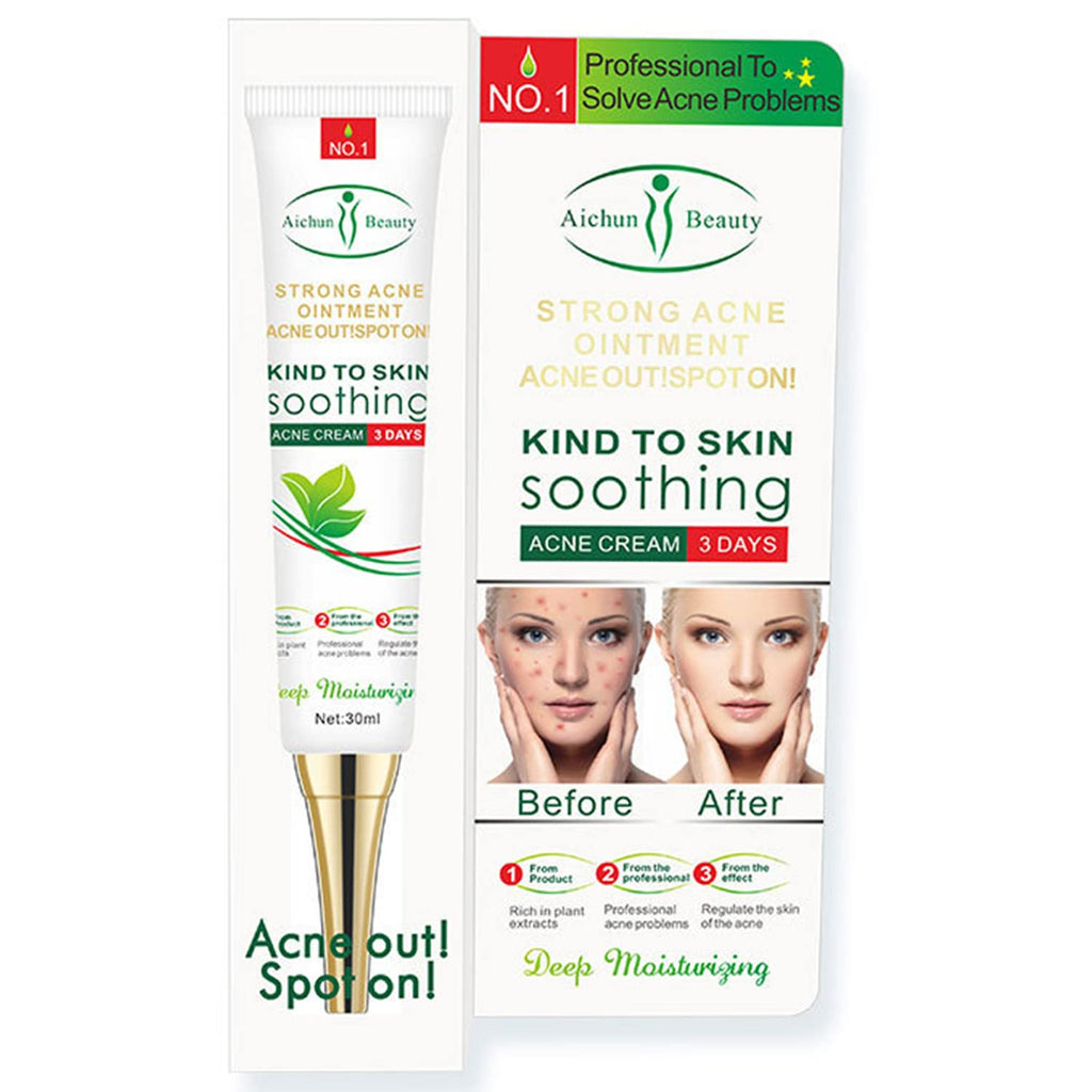 Face Acne Cleaning Cream Skin Care Remove Repair Comedone Pimple Acne Face Acne Cream 30ml/1.0fl.oz : Beauty & Personal Care