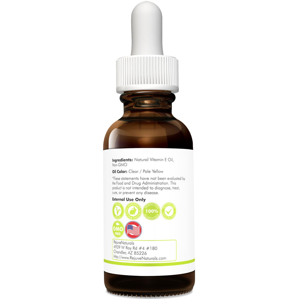 Vitamin E Oil - 100% Pure & Natural. 42.900 IU. Repair Dry. Damaged Skin from Surgery & Acne. Age Spots & Wrinkles. Boost Collagen for Moisturized. Youthful-looking Skin. d-alpha tocopherol