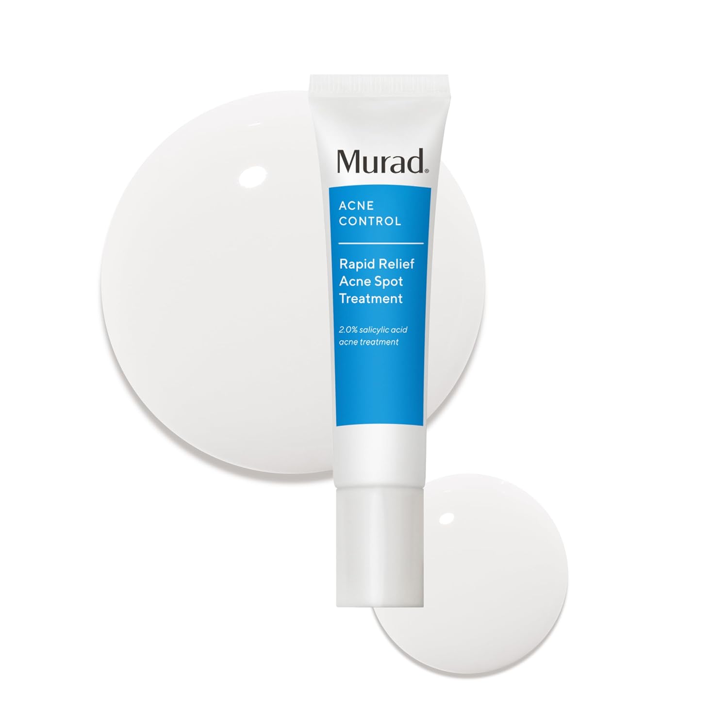 Murad Rapid Relief Acne Spot Treatment – Acne Control Max Strength 2% Salicylic Acid Invisible Gel Spot Solution for Fast Acne Relief - Reduces Blemish Size and Redness Within 4 Hours. 0.5 Oz