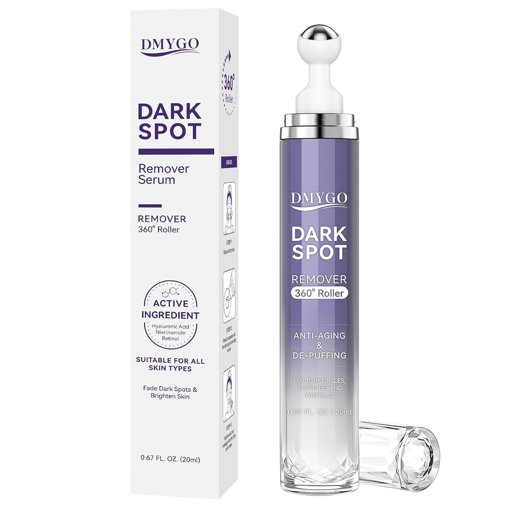 Dark Spot Remover for Face Body and Hands. Dark Spot Corrector for Melasma Age Spot Sun Spot. Brown Spot Remover for Women and Men with 360° Roller