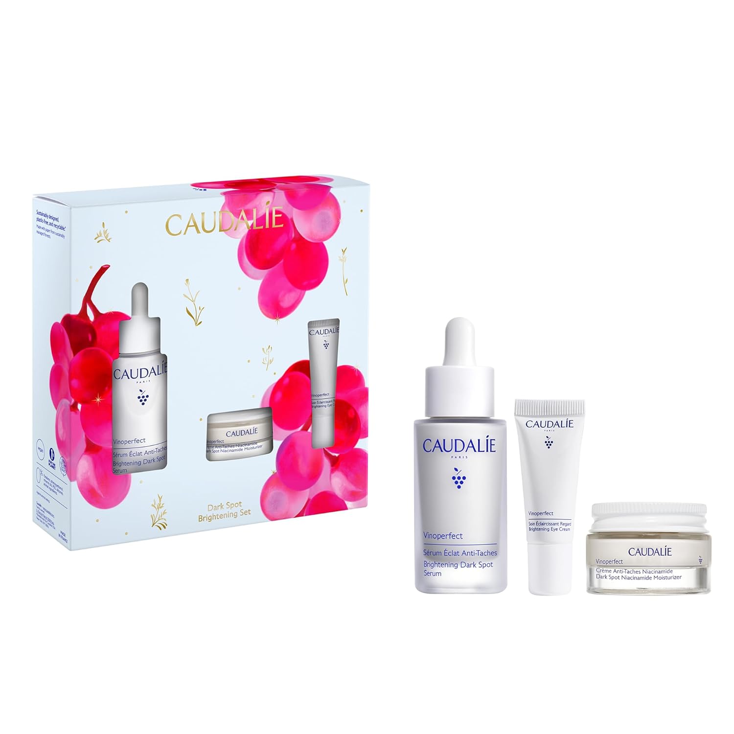 Caudalie Vinoperfect Brightening Dark Spot Serum Vitamin C Alternative - 62x More Effective than Vitamin C with Viniferine for a Visibly Brighter Even Complexion. 30 mL