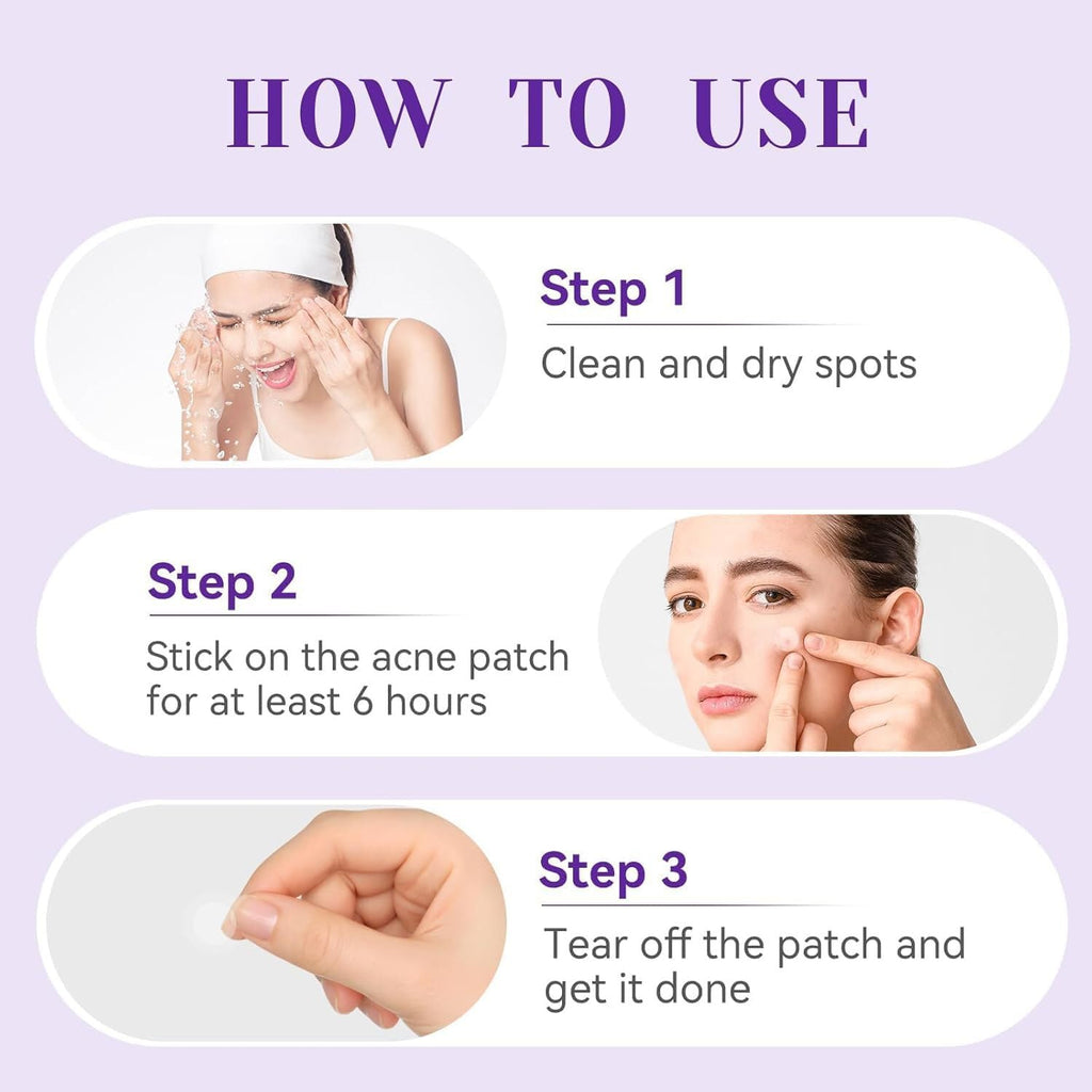 OmaDoto Salicylic Acid Acne Patches - Overnight Spot Treatment with BHA. Absorbs & Helps Unclog. 2 Sizes (10mm & 12mm). 72 Count. Easy-Peel Sheets