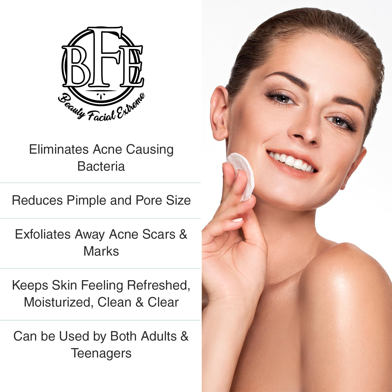 Acne Treatment Pads- Eliminates Cystic Breakouts. Oily Skin & Clogged Pores. Clear Pimple. Whitehead. Blackhead. Dark Spots & Improve Skin Texture. : Beauty & Personal Care