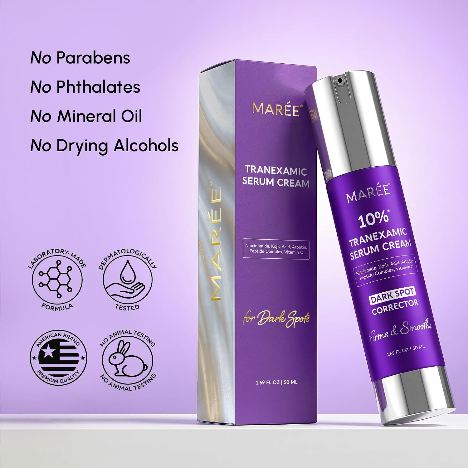 Tranexamic Acid Face Cream - Cream with Alpha Arbutin. Niacinamide. Peptide Complex & Vitamin C - Crema para las Manchas de la Cara