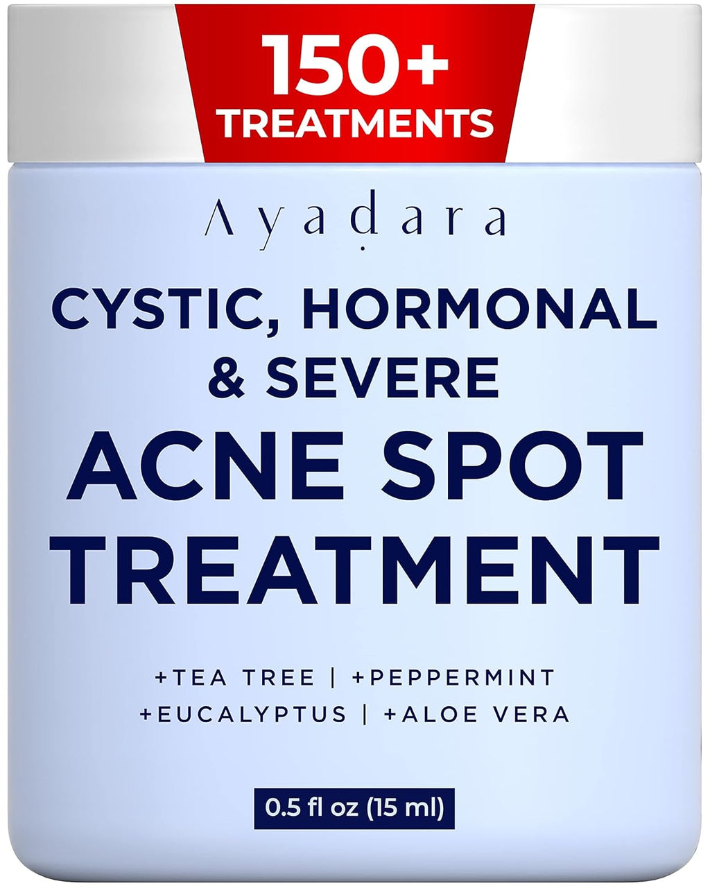 Ayadara Warrior One (0.5oz) Acne Spot Cream with 2% Salicylic Acid. Cystic and Hormonal Acne Cream. Acido Salicilico Acne Spot Care for Face. acne Cream for Adults and Teens. 150+ Uses