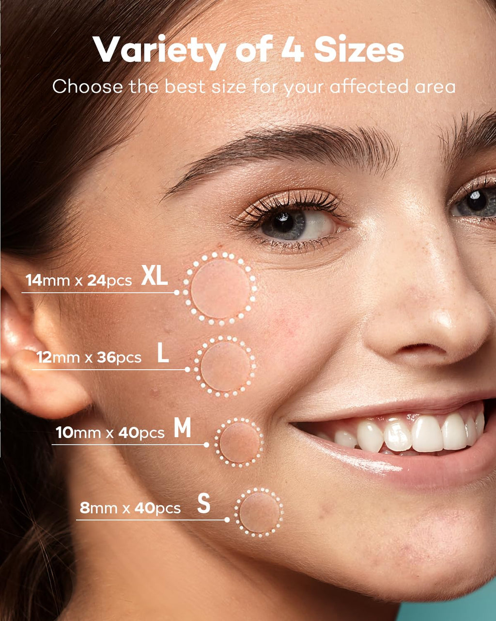 TKTK Pimple Patch Acne Patch. 4 Sizes 140 Patches Acne Absorbing Cover Patch. Hydrocolloid Invisible Acne Patches for Face Zit Patch Acne Dots Tea Tree. Calendula Oil