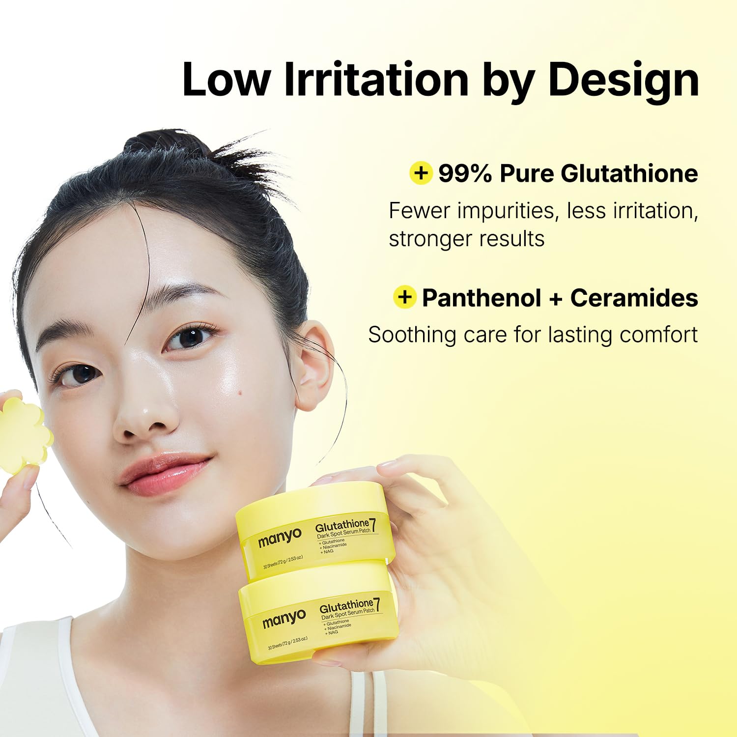 MANYO Glutathione 7 Dark Spot Serum Patch. Gel Dark Spot Patches for Face. Uneven Skin Tone & Radiance Booster. Korean Skincare. 30 Count