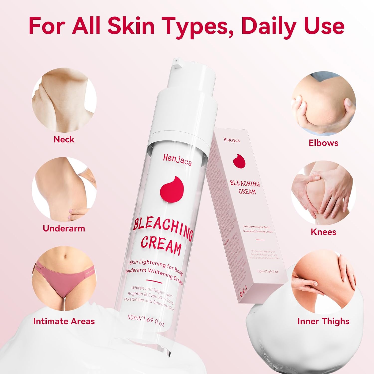 Skin Bleaching Cream. Dark Spot Remover for Face. Whitening Lightening Cream with Vitamin C for Even Tone. Hydration & Smooth Skin. Effective for Intimate Areas. Armpits. Knees. Elbows. etc. : Beauty & Personal Care