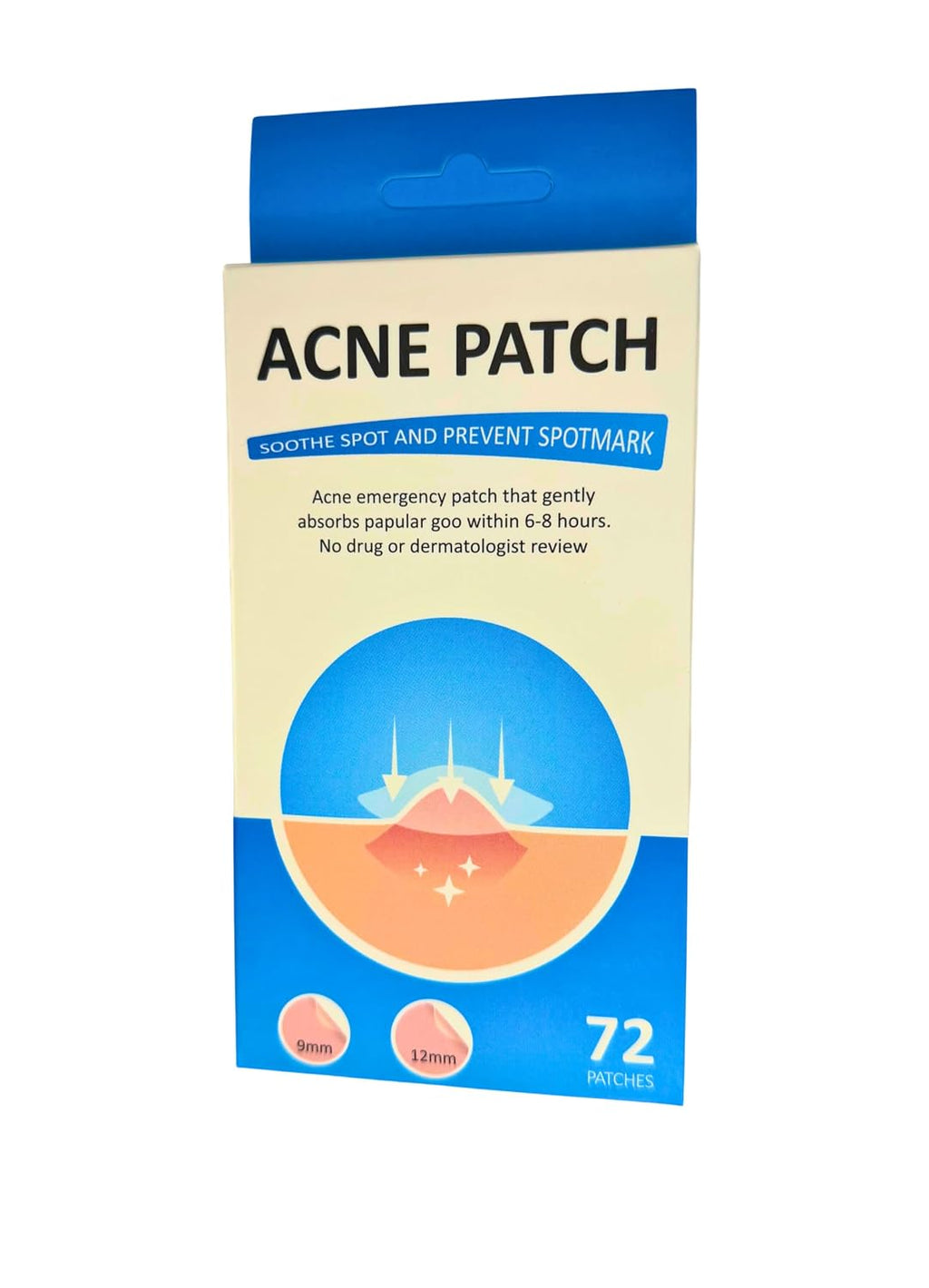 Acne Patches. 72 Count – Invisible & Waterproof Pimple Patches with Strong Adhesion. Gentle on Skin – for Whiteheads & Blemishes | GXZ Health : Beauty & Personal Care
