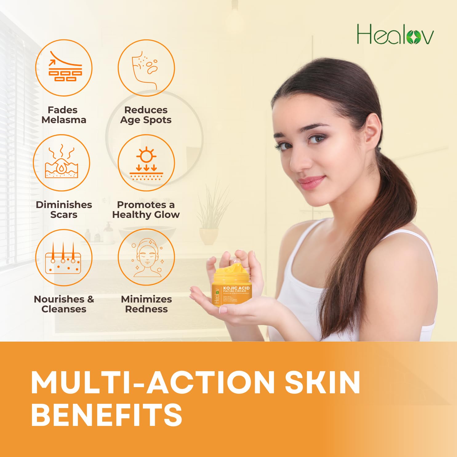 Kojic Acid Cream – Skin Brightening Cream for Age Spots. Hyperpigmentation. Intimate Areas – Dark Spot Remover. Reduces Acne. Scars. and Evens Tone – Kojic Acid Lotion for Brighter. Glowing Look : Beauty & Personal Care