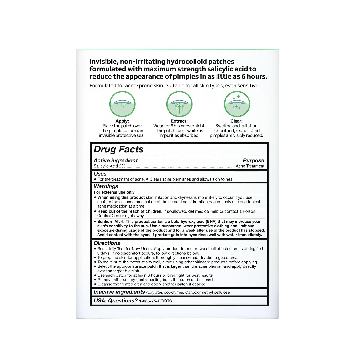 No7 Derm Solutions 2% Salicylic Acid Pimple Patches for Face - Invisible Spot Treatment for Blemish Prone Skin - Acne Patches in Four Sizes - Fragrance Free Facial Skin Care Products (28 ct) : Beauty & Personal Care