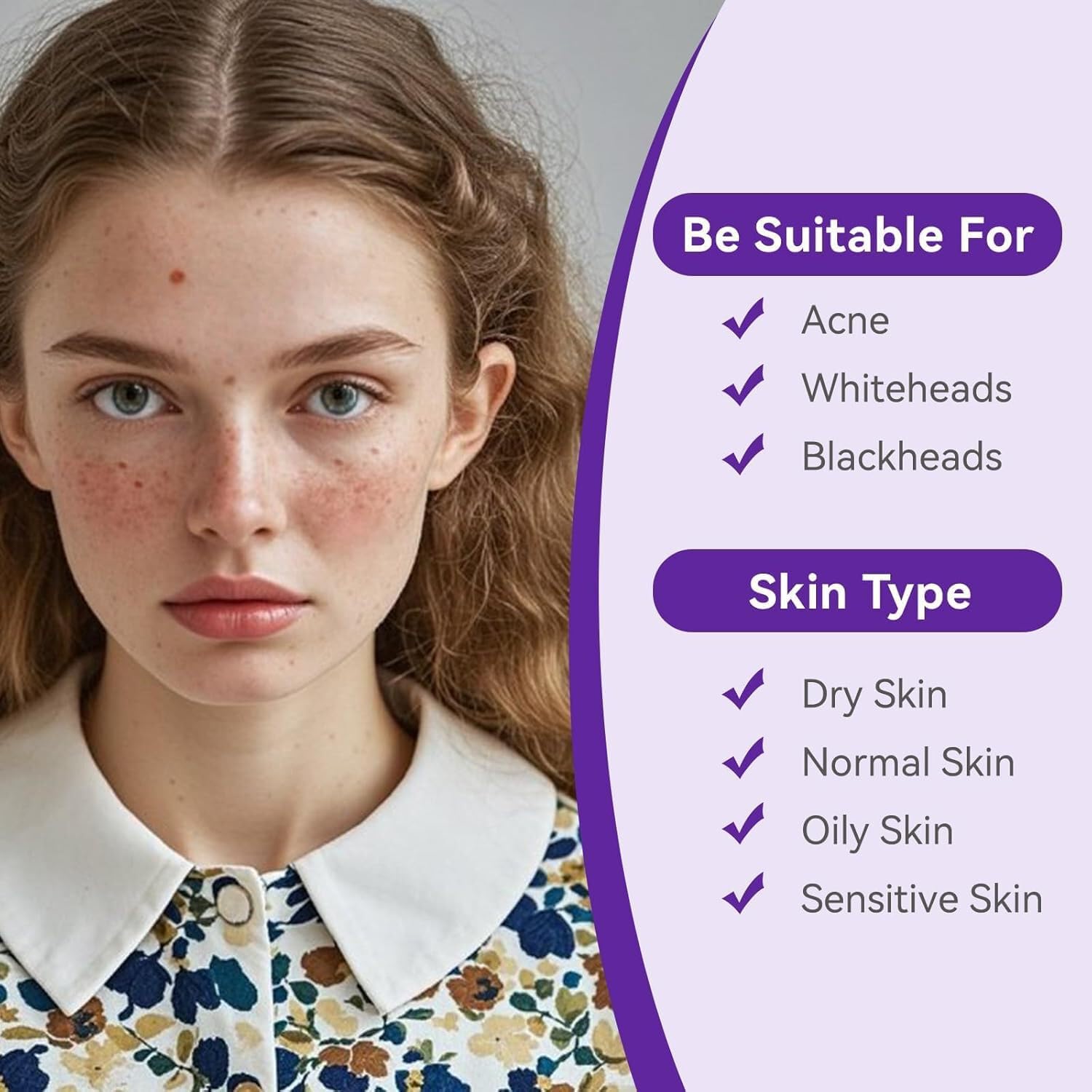 OmaDoto Salicylic Acid Acne Patches - Overnight Spot Treatment with BHA. Absorbs & Helps Unclog. 2 Sizes (10mm & 12mm). 72 Count. Easy-Peel Sheets
