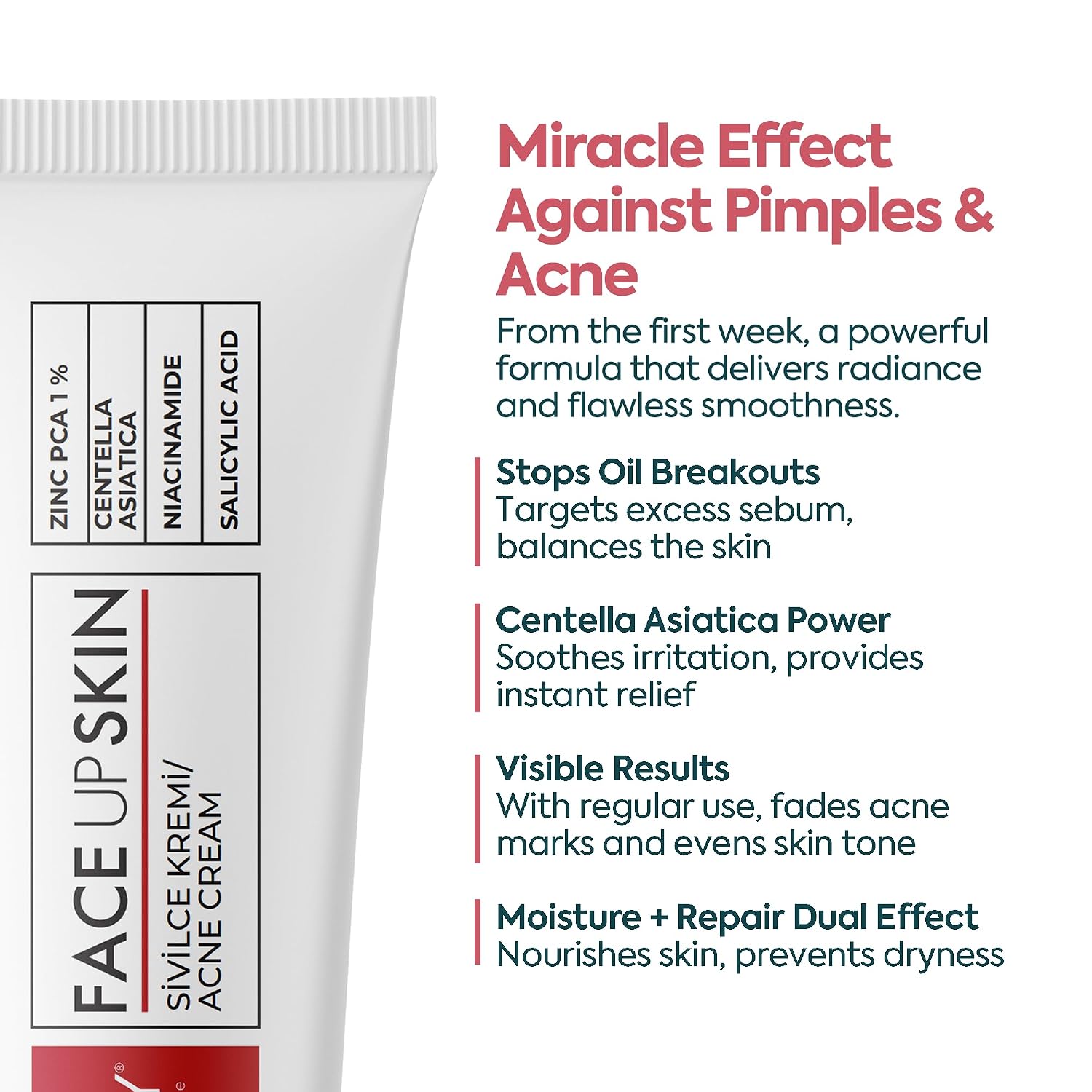 Clasy Care Acne Cream for Face – Spot Treatment for Pimples & Acne Scars – Salicylic Acid & Niacinamide for Scar Removal – Teen & Adult Skincare with Zinc PCA
