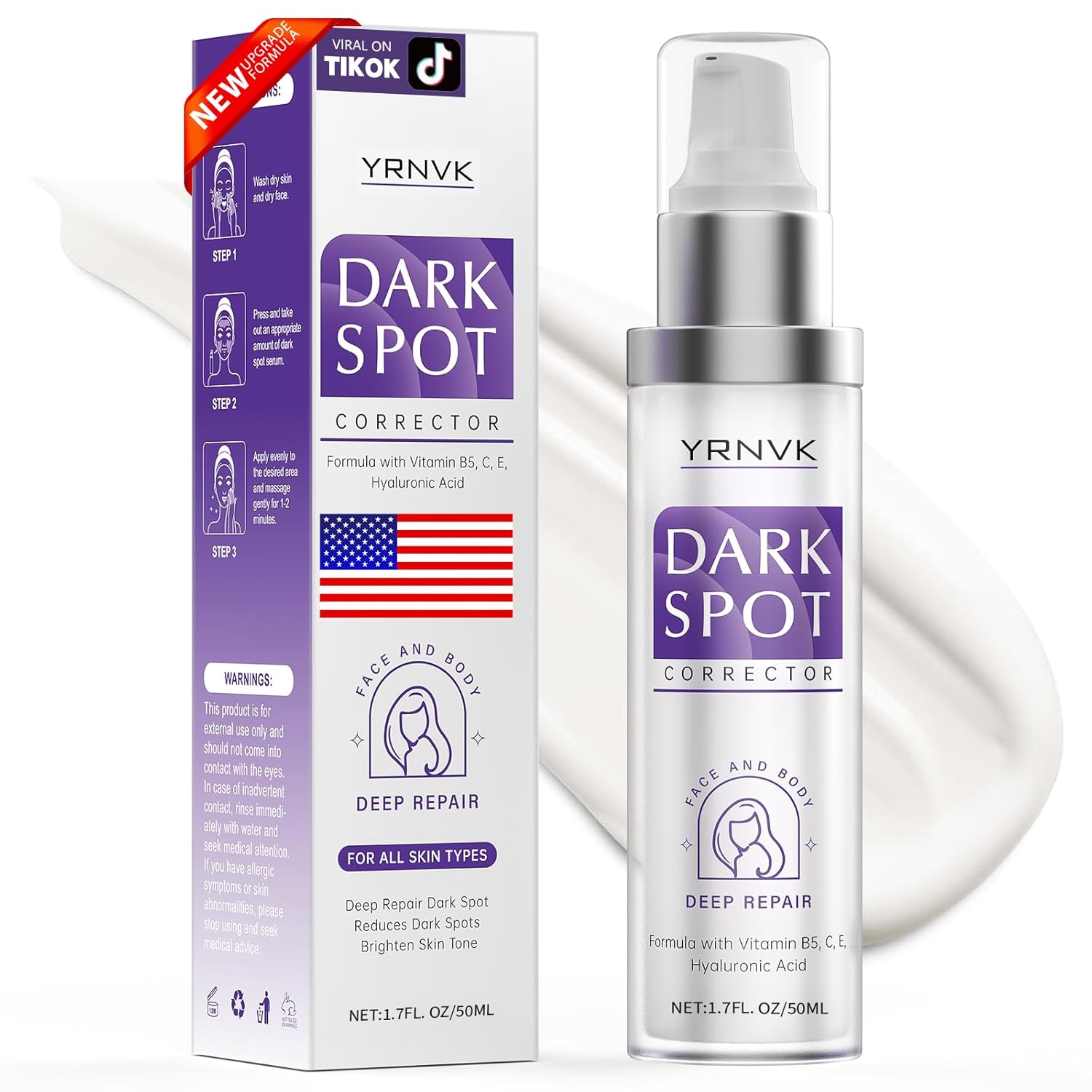 Dark Spot Remover for Face & Body. Brightening Serum with Vitamin C & Hyaluronic Acid. Corrector for Age Spots. Melasma & Freckles. Hyperpigmentation Treatment for Women & Men 1.70 FL OZ : Beauty & Personal Care