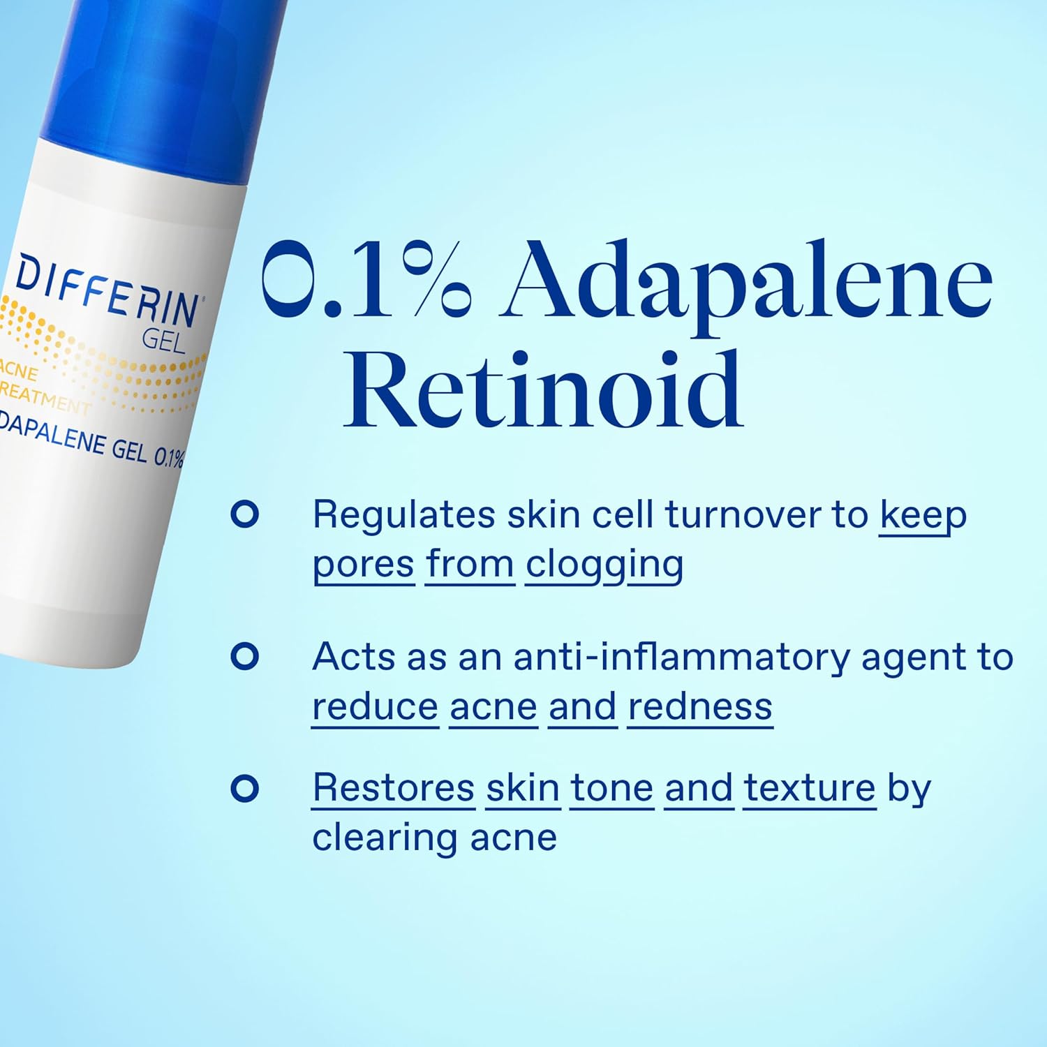 Acne Treatment Gel. 90 Day Supply. Retinoid Treatment for Face with 0.1% Adapalene. Gentle Skin Care for Acne Prone Sensitive Skin. 45g Pump (Packaging May Vary) : Beauty & Personal Care