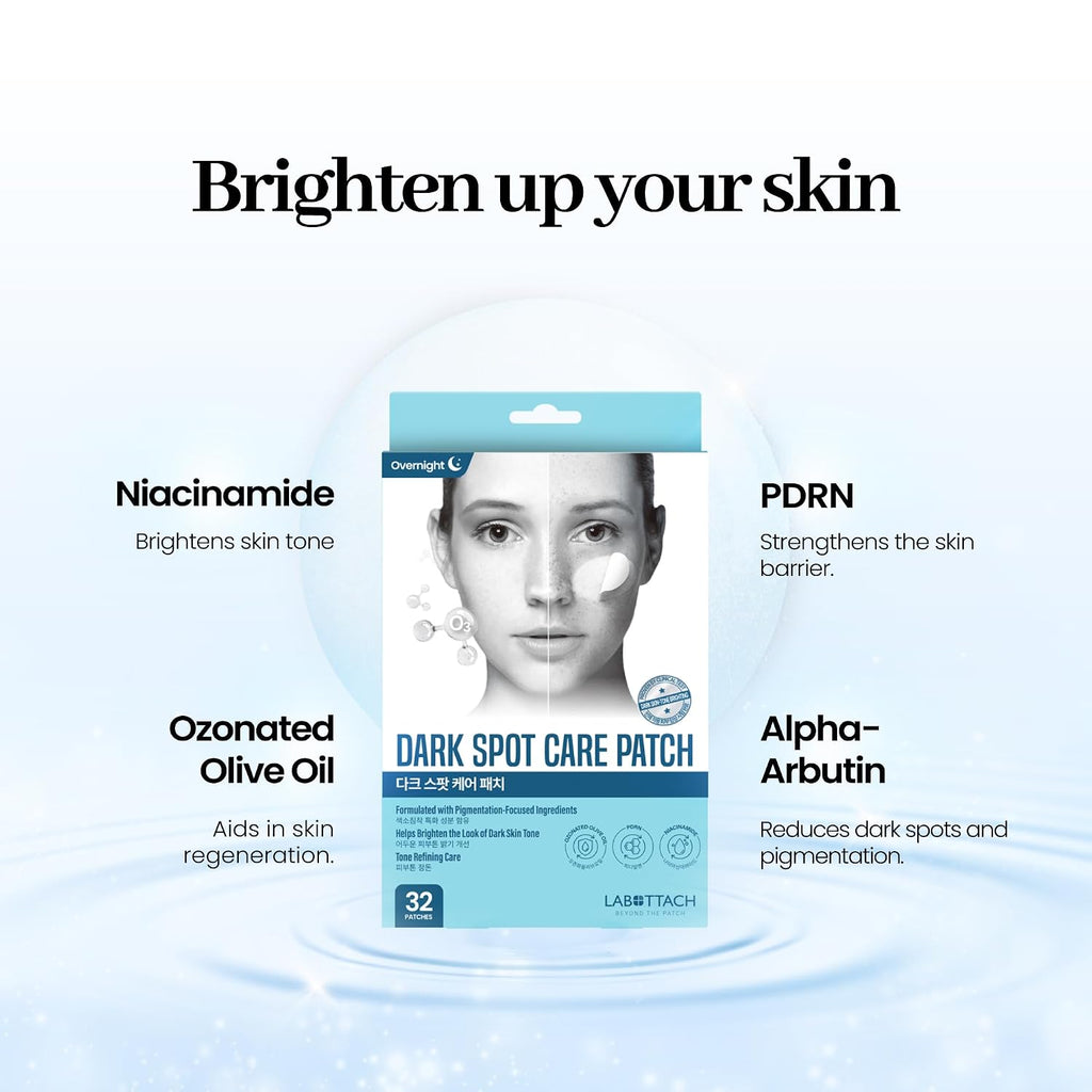 Dark Spot Care Patches – 32pcs | Labottach Korean Skincare Hydrogel Brightening Patch with Ozonated Olive Oil. Niacinamide. Alpha-Arbutin & PDRN | Skin Tone & Spot Care | Home Skin Routine : Beauty & Personal Care