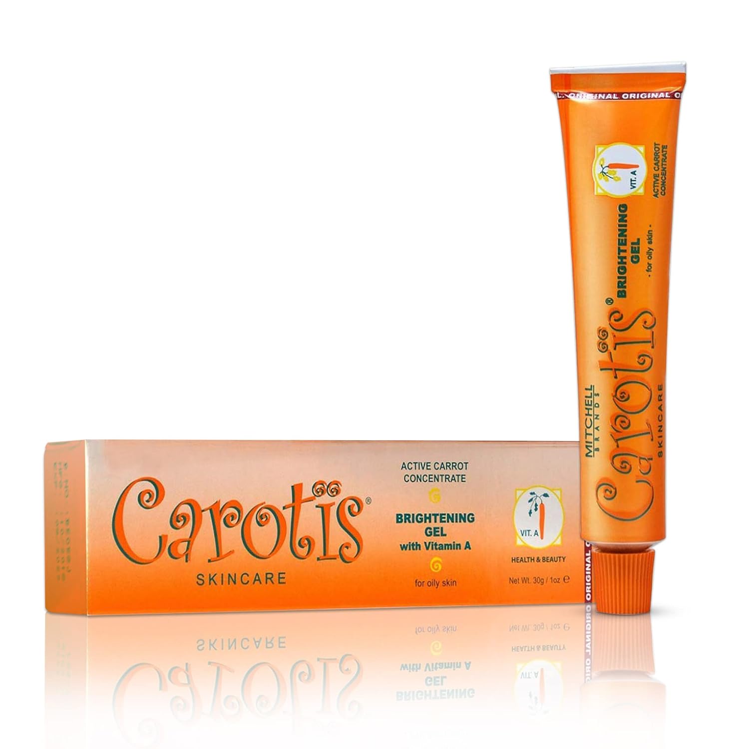 Brightening Gel | 30g / 1 fl oz | Fade Dark Spots on: Face Armpit. Body Knees. Feet. Hands. & Even Out Skin Tone | with Carrot Oil and Alpha Arbutin. For : Beauty & Personal Care
