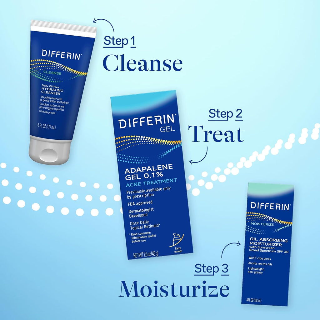 Acne Treatment Gel. 90 Day Supply. Retinoid Treatment for Face with 0.1% Adapalene. Gentle Skin Care for Acne Prone Sensitive Skin. 45g Pump (Packaging May Vary) : Beauty & Personal Care