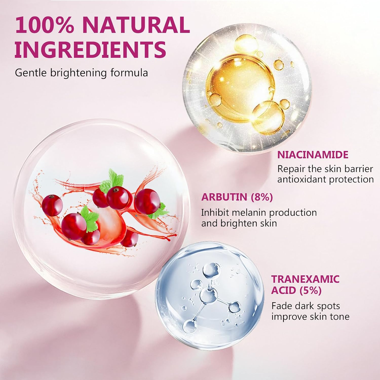 AiRunTech Arbutin 8% & Tranexamic Acid 5% Cream. Help Fade Dark Spots. Freckles. Blemishes. and Pigmentation. Firm and Moisturize the skin 60ML