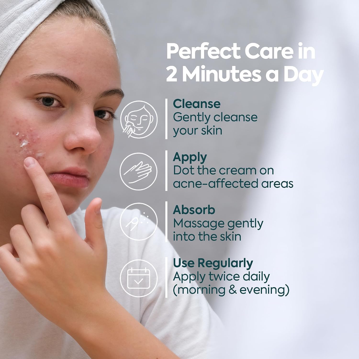 Clasy Care Acne Cream for Face – Spot Treatment for Pimples & Acne Scars – Salicylic Acid & Niacinamide for Scar Removal – Teen & Adult Skincare with Zinc PCA
