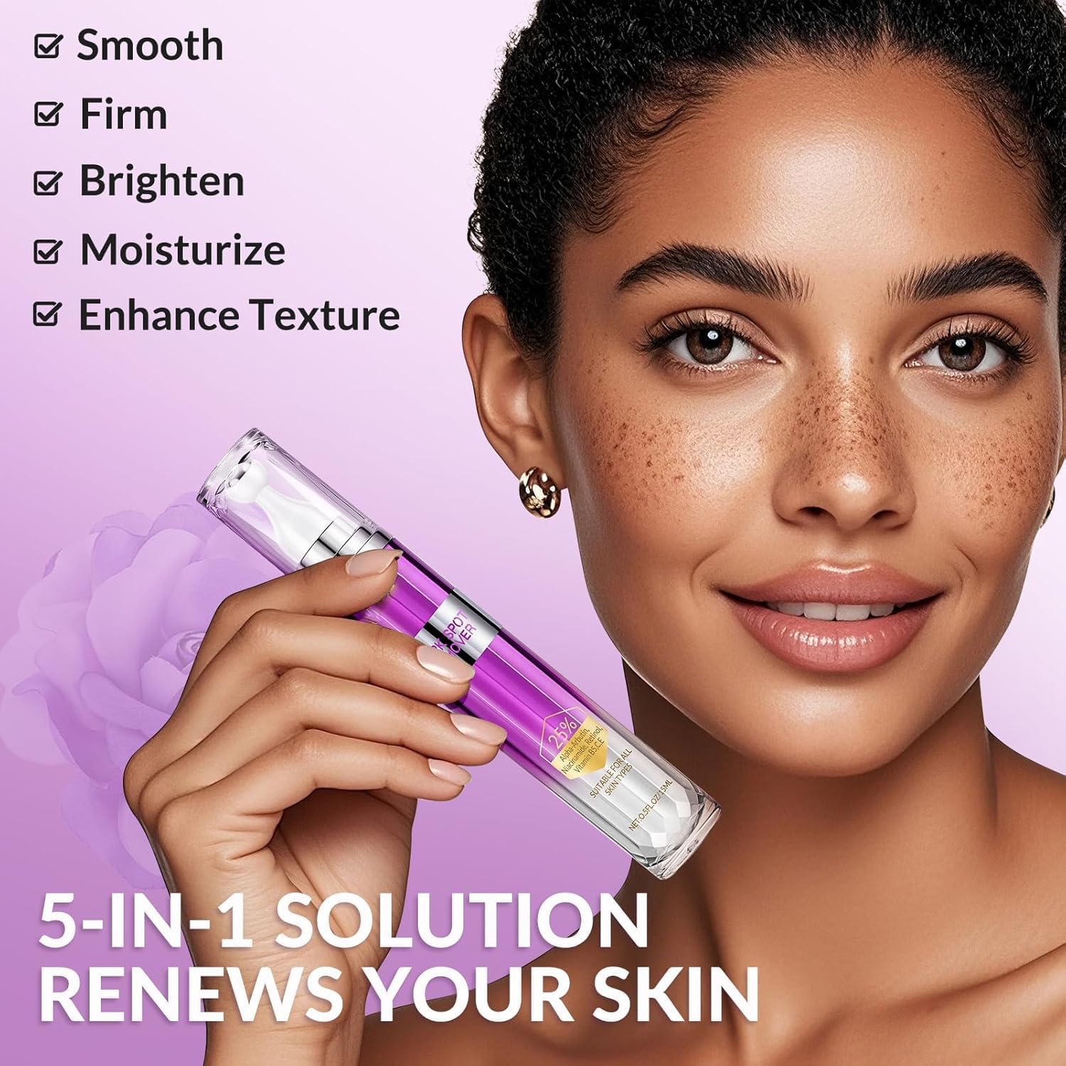 Dark Spot Remover for Face and Body. Age Spot Sun Spot Freckles Remedy Corrector Serum.Melasma Treatment for Face. Advanced Fade Cream for Uneven Skin Tone with 360° Roller Massage Ball. 0.5 FL oz : Beauty & Personal Care