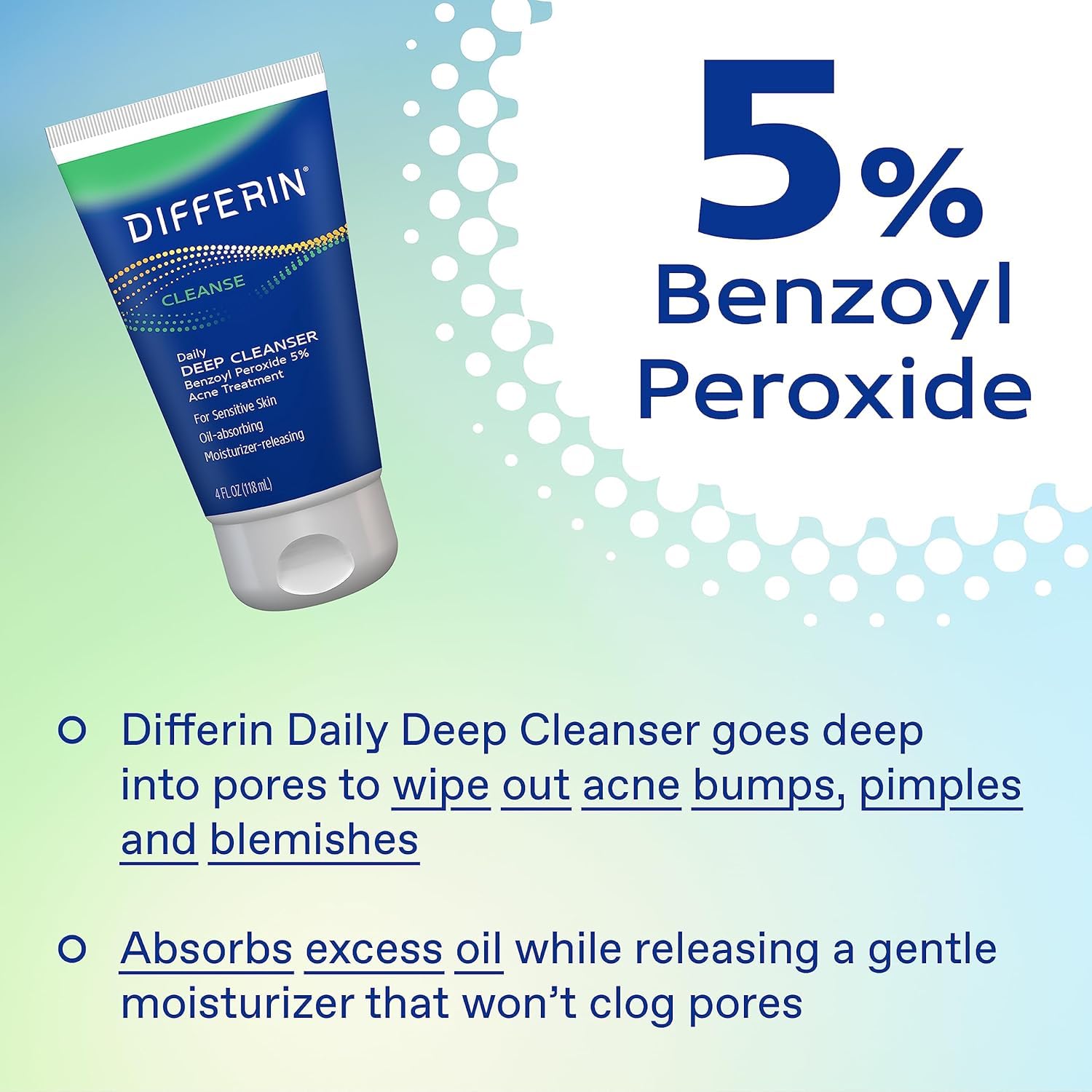 Acne Skin Care Kit. Differin Gel Retinoid Acne Treatment for Face with 0.1% Adapalene & 5% Benzoyl Peroxide Face Wash & Body Wash. Designed for Pimple and Acne Prone Skin
