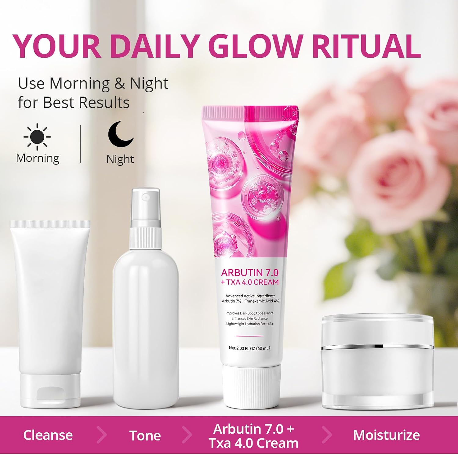Arbutin Cream. Advanced Active Ingredients. Dark Spots. Blemishes. Pigmentation. Dullness. Improves Dark Spot Appearance. Enhances Skin Radiance. Lightweight Hydration Formula - 2.03 fl oz (60 mL) : Beauty & Personal Care