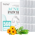 TKTK Pimple Patch Acne Patch. 4 Sizes 140 Patches Acne Absorbing Cover Patch. Hydrocolloid Invisible Acne Patches for Face Zit Patch Acne Dots Tea Tree. Calendula Oil