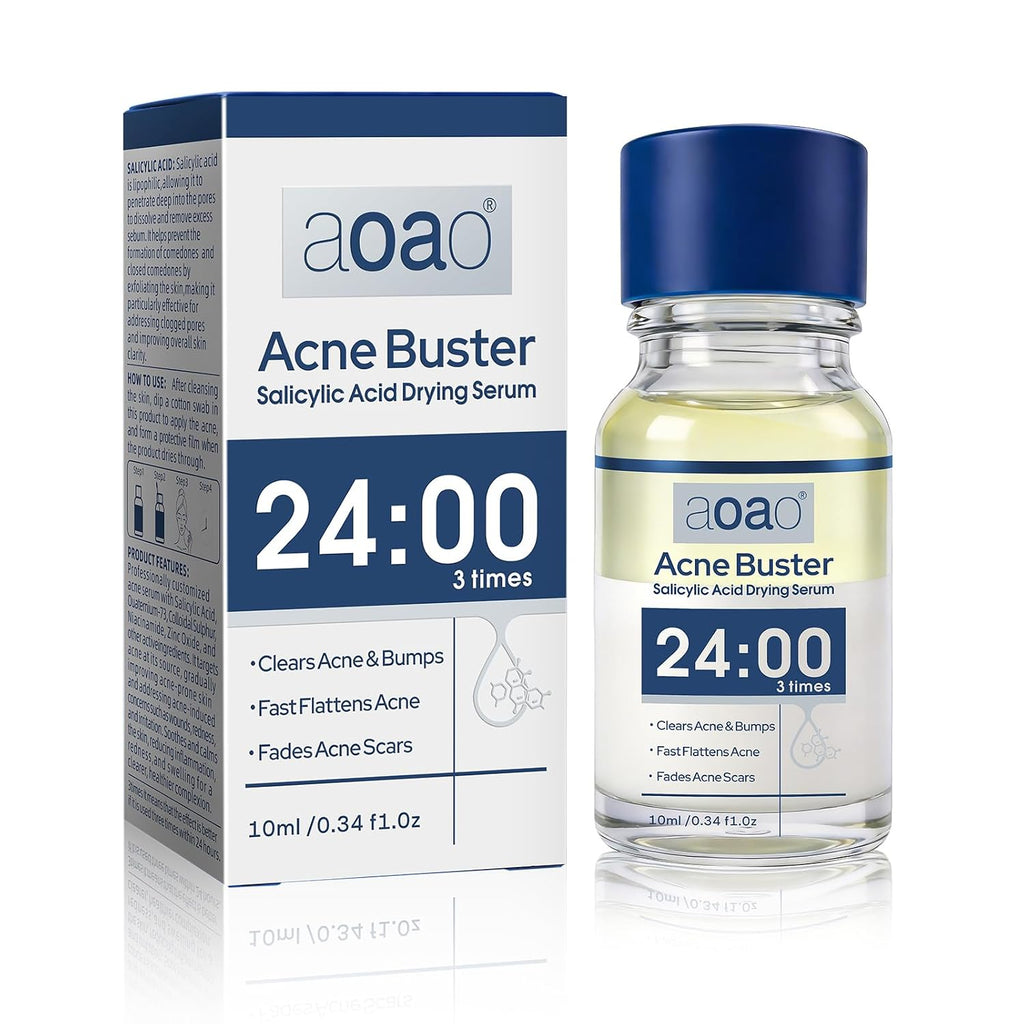 Salicylic Acid Acne Serum. Acne Drying Lotion for Acne-Prone Sensitive Skin. Shrinks Pimples Overnight. Fade Acne Marks. 20% Zinc Oxide Medicated Spot Treatment for Pimples and Blemishes. 0.34 fl oz : Beauty & Personal Care