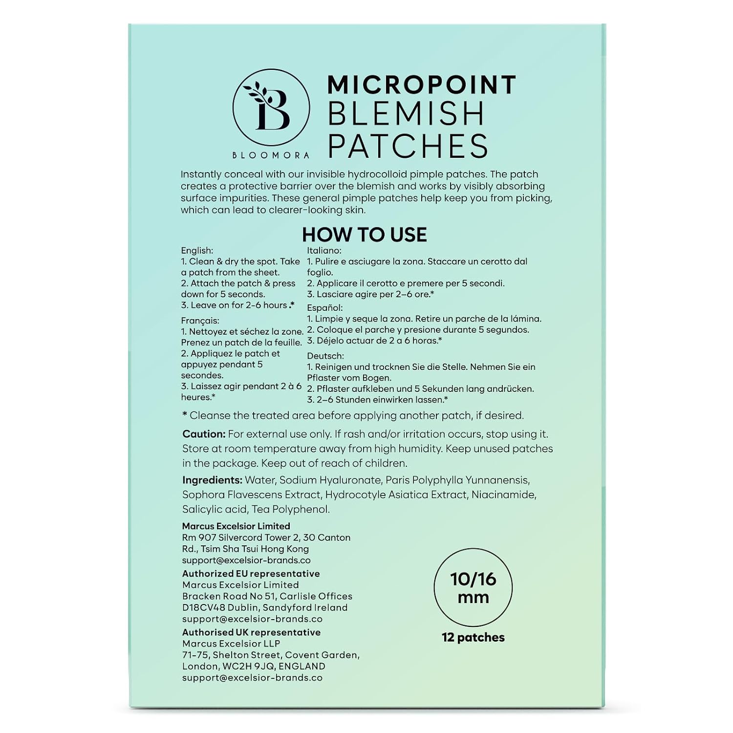 BLOOMORA Microdart Patch for Early Stage pimples. Salicylic Acid Pimple Patches Microdart Technology. Pimple Spot Care with Niacinamide. Salicylic & Hyaluronic Acid (12 Count) - GEN2 : Beauty & Personal Care