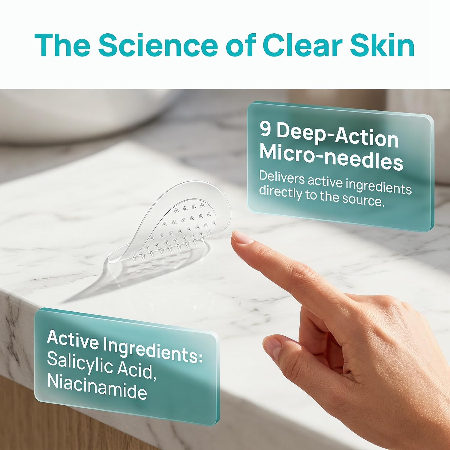 YIWMWIY Microdarts Pimple Patches for Face. Deep & Early-Stage Zit Care. 9 Count with Cleana Swab : Beauty & Personal Care