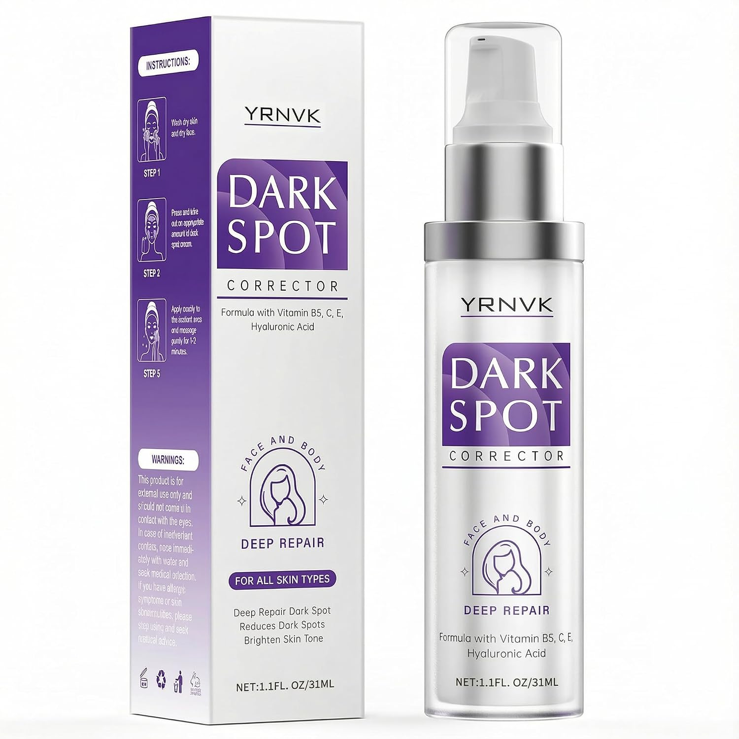 Dark Spot Remover for Face & Body. Brightening Serum with Vitamin C & Hyaluronic Acid. Corrector for Age Spots. Melasma & Freckles. Hyperpigmentation Treatment for Women & Men 1.70 FL OZ : Beauty & Personal Care